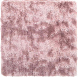 vidaXL - Hoogpolig - vloerkleed - NAVARRA - 160x160 - cm - polyester - stoffig - roze