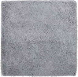 vidaXL - Hoogpolig - vloerkleed - NAVARRA - 160x160 - cm - polyester - zilvergrijs