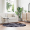 vidaXL - Hoogpolig - vloerkleed - NAVARRA - 160x160 - cm - polyester - donkergrijs