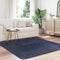 vidaXL - Hoogpolig - vloerkleed - NAVARRA - 160x160 - cm - polyester - marineblauw
