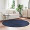 vidaXL - Hoogpolig - vloerkleed - NAVARRA - 160x160 - cm - polyester - marineblauw