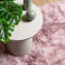 vidaXL - Hoogpolig - vloerkleed - NAVARRA - 160x160 - cm - polyester - stoffig - roze