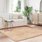 vidaXL - Hoogpolig - vloerkleed - NAVARRA - 160x160 - cm - polyester - beige