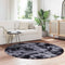 vidaXL - Hoogpolig - vloerkleed - NAVARRA - 160x160 - cm - polyester - donkergrijs