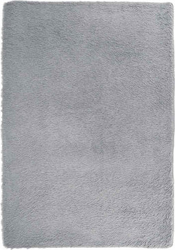 vidaXL - Hoogpolig - vloerkleed - NAVARRA - 160x230 - cm - polyester - zilvergrijs