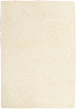vidaXL - Hoogpolig - vloerkleed - NAVARRA - 160x230 - cm - polyester - crèmekleurig