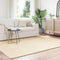 vidaXL - Hoogpolig - vloerkleed - NAVARRA - 160x230 - cm - polyester - crèmekleurig