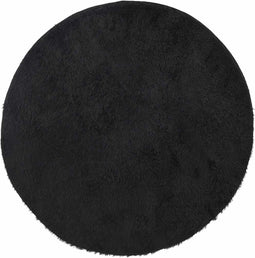 vidaXL - Hoogpolig - vloerkleed - NAVARRA - 200x200 - cm - polyester - zwart