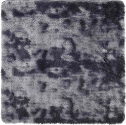 vidaXL - Hoogpolig - vloerkleed - NAVARRA - 200x200 - cm - polyester - donkergrijs