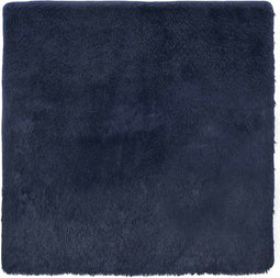 vidaXL - Hoogpolig - vloerkleed - NAVARRA - 200x200 - cm - polyester - marineblauw