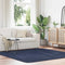 vidaXL - Hoogpolig - vloerkleed - NAVARRA - 200x200 - cm - polyester - marineblauw