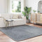 vidaXL - Hoogpolig - vloerkleed - NAVARRA - 200x200 - cm - polyester - zilvergrijs
