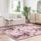 vidaXL - Hoogpolig - vloerkleed - NAVARRA - 200x200 - cm - polyester - stoffig - roze