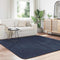 vidaXL - Hoogpolig - vloerkleed - NAVARRA - 200x200 - cm - polyester - marineblauw