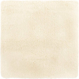 vidaXL - Hoogpolig - vloerkleed - NAVARRA - 240x240 - cm - polyester - crèmekleurig