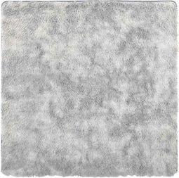 vidaXL - Hoogpolig - vloerkleed - NAVARRA - 240x240 - cm - polyester - lichtgrijs
