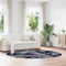 vidaXL - Hoogpolig - vloerkleed - NAVARRA - 240x240 - cm - polyester - donkergrijs