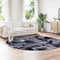 vidaXL - Hoogpolig - vloerkleed - NAVARRA - 240x240 - cm - polyester - donkergrijs