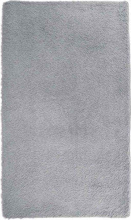 vidaXL - Hoogpolig - vloerkleed - NAVARRA - 60x100 - cm - polyester - zilvergrijs