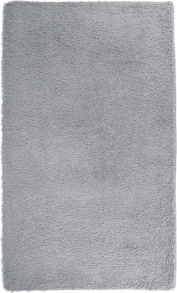 vidaXL - Hoogpolig - vloerkleed - NAVARRA - 80x150 - cm - polyester - zilvergrijs