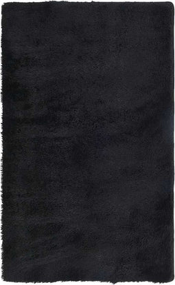 vidaXL - Hoogpolig - vloerkleed - NAVARRA - 80x150 - cm - polyester - zwart