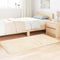 vidaXL - Hoogpolig - vloerkleed - NAVARRA - 80x150 - cm - polyester - crèmekleurig