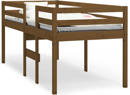 vidaXL - Hoogslaper - massief - grenenhout - honingbruin - 90x200 - cm
