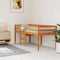 vidaXL - Hoogslaper - massief - grenenhout - wasbruin - 75x190 - cm