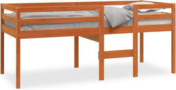 vidaXL - Hoogslaper - massief - grenenhout - wasbruin - 80x200 - cm