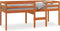 vidaXL - Hoogslaper - massief - grenenhout - wasbruin - 90x200 - cm