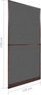 vidaXL - Hordeur - met - scharnieren - bruin - 120 - x - 240 - cm