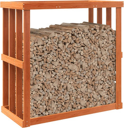 vidaXL - Houtblokhouder - 108x52x106 - cm - massief - grenenhout - wasbruin