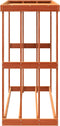 vidaXL - Houtblokhouder - 108x52x106 - cm - massief - grenenhout - wasbruin