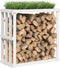 vidaXL - Houtblokhouder - 108x52x106 - cm - massief - grenenhout - wit