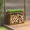 vidaXL - Houtblokhouder - 108x52x106 - cm - massief - grenenhout - wit