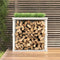 vidaXL - Houtblokhouder - 108x52x74 - cm - massief - grenenhout - wit