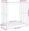 vidaXL - Houtblokhouder - 108x52x74 - cm - massief - grenenhout - wit