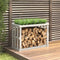vidaXL - Houtblokhouder - 108x52x74 - cm - massief - grenenhout - wit