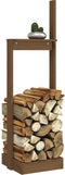 vidaXL - Houtblokhouder - 33,5x30x110 - cm - massief - grenenhout - honingbruin