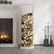 vidaXL - Houtblokhouder - 33,5x30x110 - cm - massief - grenenhout