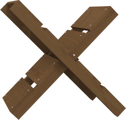vidaXL - Houtblokhouder - 47x39,5x48 - cm - massief - grenenhout - honingbruin