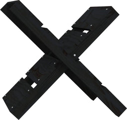 vidaXL - Houtblokhouder - 47x39,5x48 - cm - massief - grenenhout - zwart