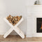 vidaXL - Houtblokhouder - 47x39,5x48 - cm - massief - grenenhout - grijs