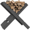 vidaXL - Houtblokhouder - 47x39,5x48 - cm - massief - grenenhout - grijs