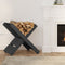 vidaXL - Houtblokhouder - 47x39,5x48 - cm - massief - grenenhout - grijs