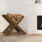 vidaXL - Houtblokhouder - 47x39,5x48 - cm - massief - grenenhout - honingbruin