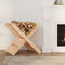 vidaXL - Houtblokhouder - 47x39,5x48 - cm - massief - grenenhout - honingbruin