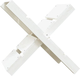 vidaXL - Houtblokhouder - 47x39,5x48 - cm - massief - grenenhout - wit