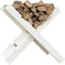 vidaXL - Houtblokhouder - 47x39,5x48 - cm - massief - grenenhout - wit