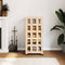 vidaXL - Houtblokhouder - met - wielen - 40x49x110 - cm - massief - grenenhout